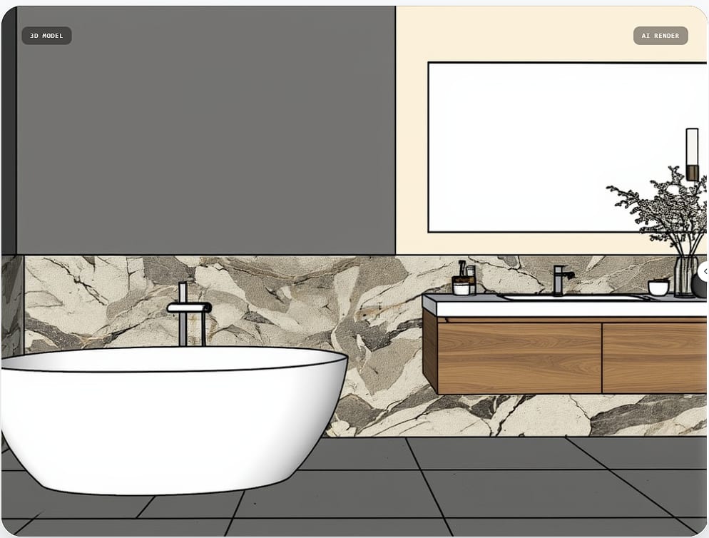 Bathroom before visualization