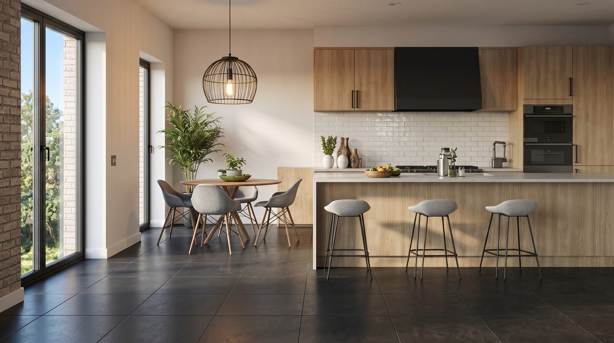 Kitchen after photorealistic render